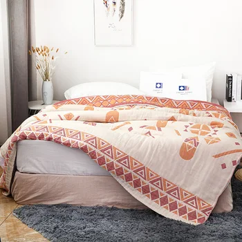 

Muslin Cotton Towel Throw Blanket Indoor Outdoor Throws Room For Sofa Breathable Couch Comforter Bedsheet Summer Living