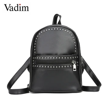 

Vadim Fashion Small Bag Women Backpack Rivet Female Backpacks Ladies School Bags Mini Daypack High Quality Sac a Dos Mochila