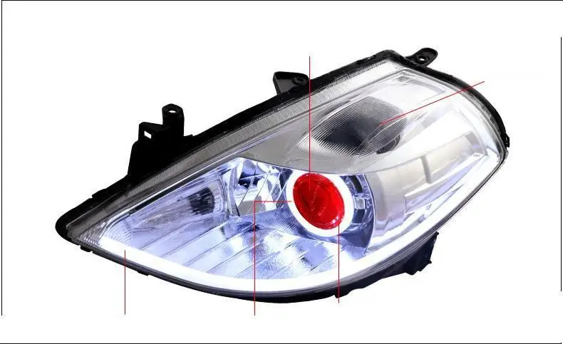 Drl лампа Assessoires Cob Automovil Neblineros Led Para Автомобильные фары в сборе 08 09 10 11 12 13 14 для Nissan Tiida