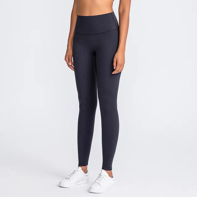 Lulu Quality Leggings Sport Women Fintess Tight High Waist Yoga Pant Butter Soft Gym Clothe 100%squat Proof Compression Athletic black