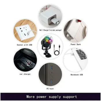 

USB Ball Lights Multi-color Plastic 5V 1A Accessories Replacement Interior