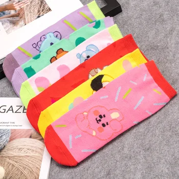 

bt boys socks Short poly cotton meia TATA VAN COOKY CHIMMY SHOOKY vjin jimin Jungkook j-hope Suga Rm s