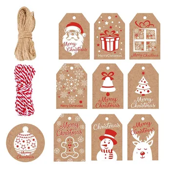 

Christmas Tag Garment Gift Package Holiday Festival Merchandise Party Paper DIY Arts Hang Labels Crafts Name Card Portable