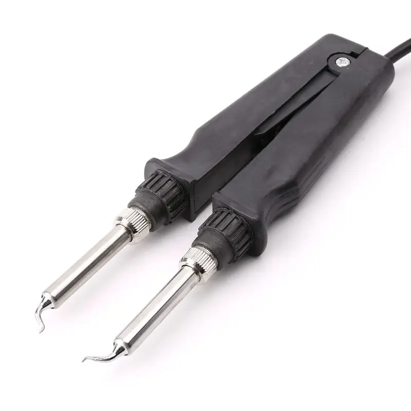 ESD SMD Double Soldering Iron Tweezers Handle Clip Heating Clamp Soldering Station Welding Accessories 902
