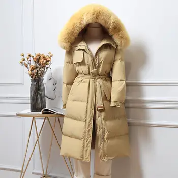 

Long Winter Jacket Women Clothes New Parkas Loose Down Cotton Coat Female Padded Oversized Hooded Warm Woman Coats Solid Q2914