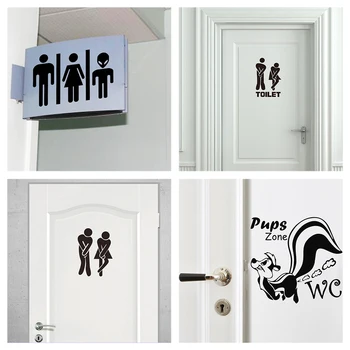 

Kitchen Bathroom Bedroom Playroom Office Toilet Entrance Sign Door Stickers For Home Decoration Diy Vinyl Wall Art Quotes Decals