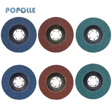 Roue de polissage de 22mm, trou de 80 à 120 grains, tôle de polissage en acier inoxydable, outil rotatif, meuleuse d'angle, feuille de polissage