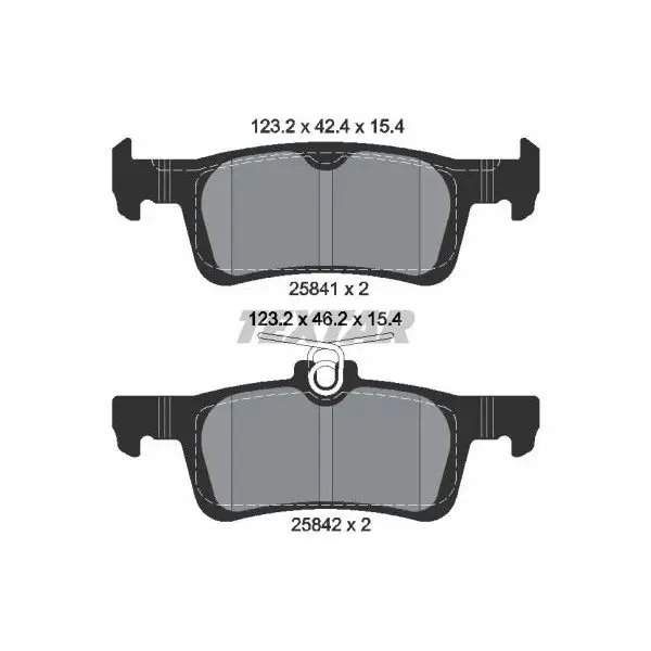 Колодки дисковые задние Peugeot 308 1.2/1.6/1.6HDI 13 TEXTAR 258