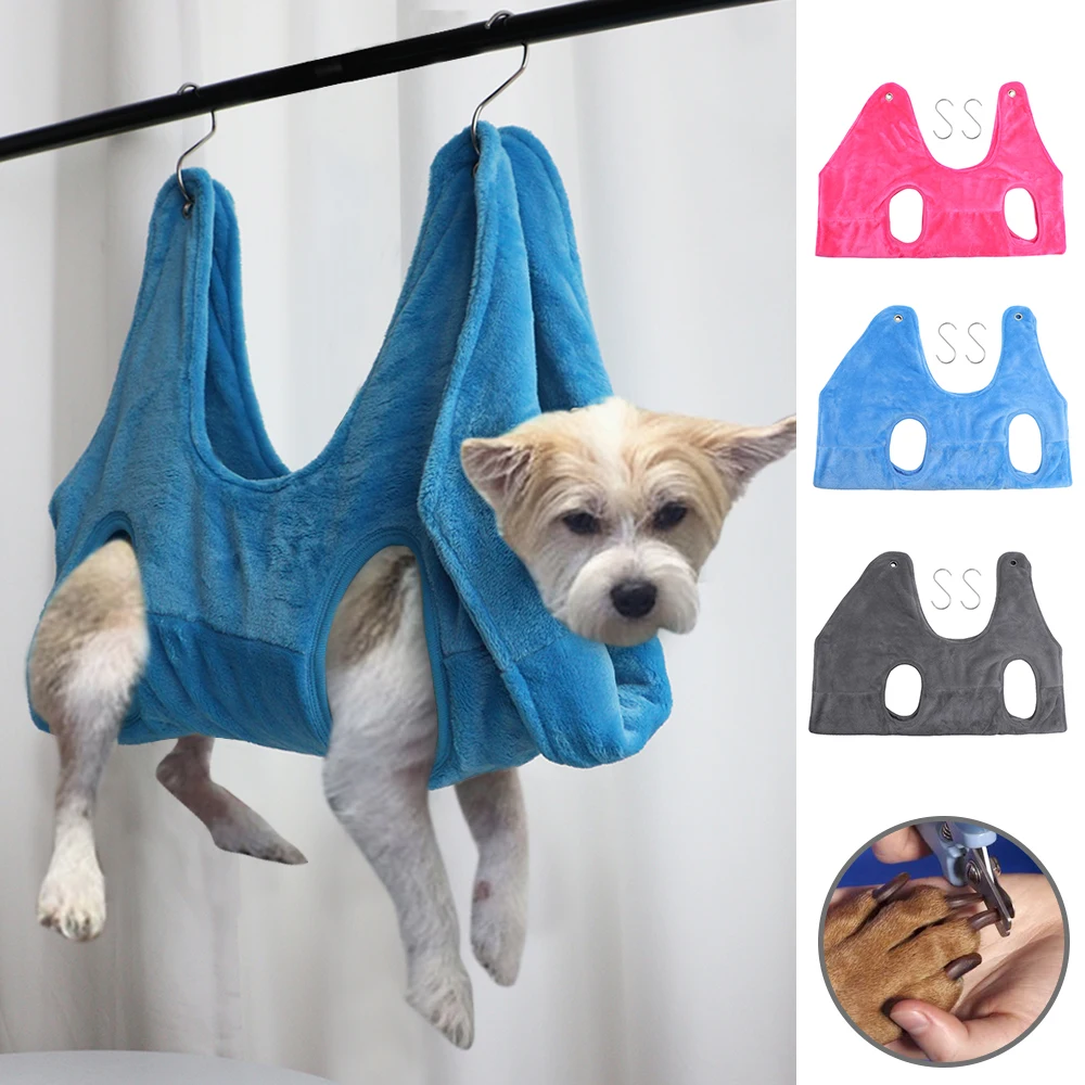 Pet Grooming Hammock Harness for Dogs & Cats,Dog Sling for Grooming Pet Supplies Kit 9 in 1With Hammock/Nail Clipper/Pet Comb/Mountaineering Buckle/Nail File/Pet Brush Grooming Table Harness for Dog 