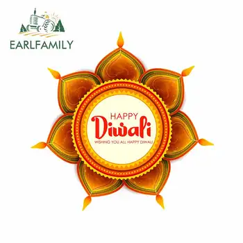 

EARLFAMILY 13cm x 12.7cm For Burning Diya Cartoon Car Stickers Trunk Decal Occlusion Scratch Body For Car Fashion Decoration