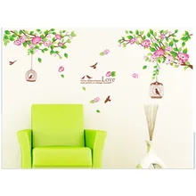 AM818 [цветок гибискуса дерево наклейки на стену напрямую от производителя продажи гостиной декоративные Стикеры для спальни 1916 сафлор
