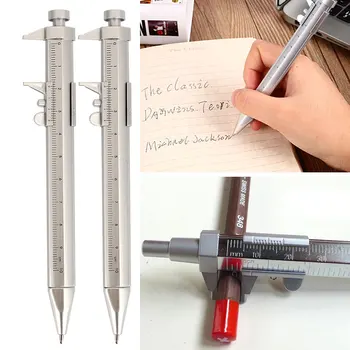 

1PC Multifunction 0.5mm Gel Ink Pen Plastic Vernier Caliper Roller Ball Pen Scale Ruler Ball-Point Pen School Office Stationery