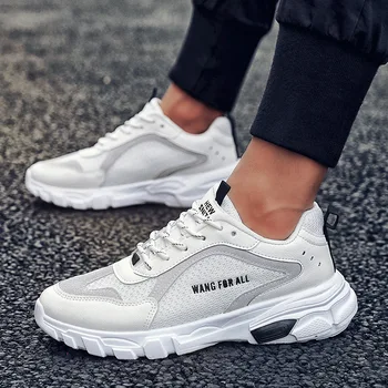 

New Mesh Men Casual Shoes Lac-up Men Shoes Lightweight Comfortable Breathable Walking Sneakers Tenis Feminino Zapatos R2-87