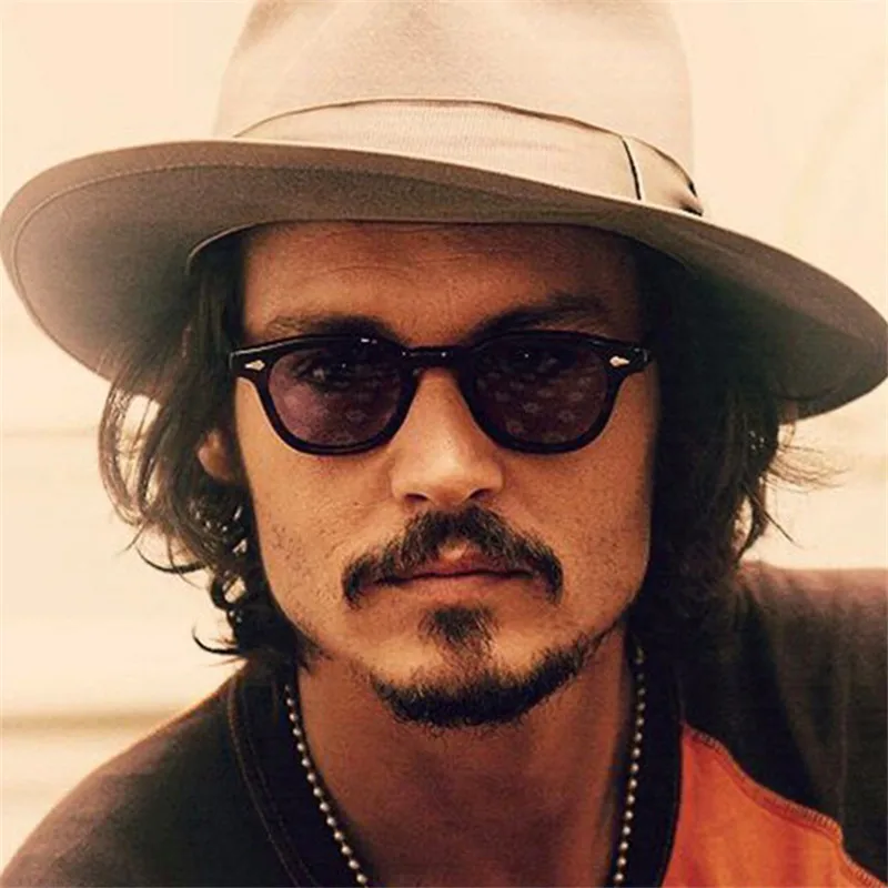 

OLOEY Magic Adventure Johnny Depp Glasses Pirates of the Caribbean Tinted Eyeglasses Men Sun Glasses Male Retro Sunglasses Man