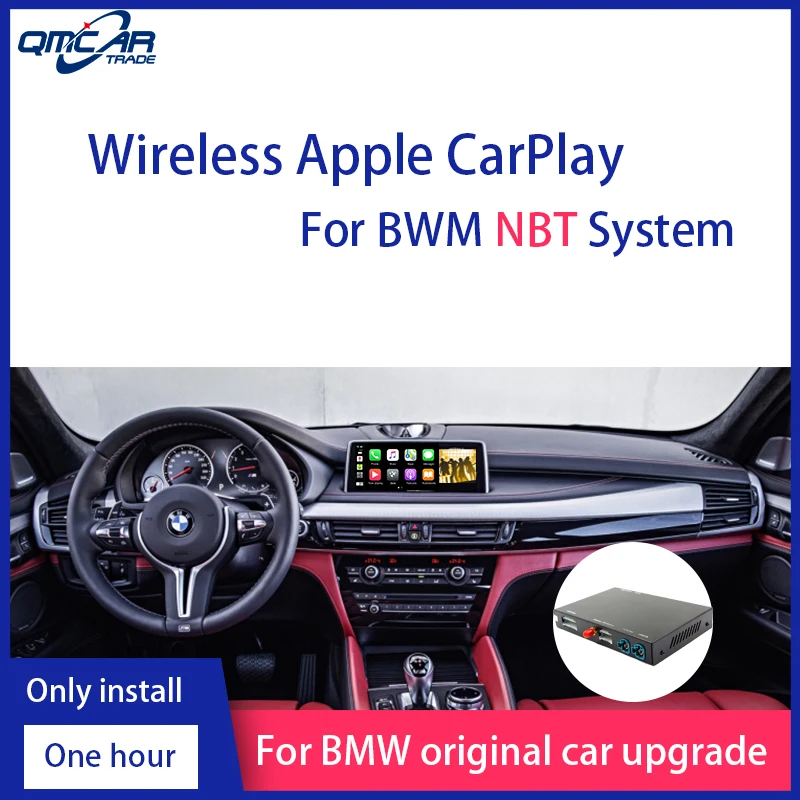 

QMCAR Wireless Apple CarPlay for BWM X1 X2 X3 X4 X5 X6 1-6 Series Android Auto /Car play Support Mirrorlink ios 13