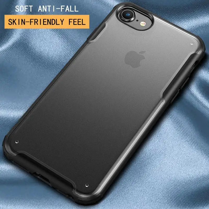 Для iPhone 6 6s 7 8 Plus X Xs чехол для MAX XR Hockproof силиконовый край Жесткий задний корпус