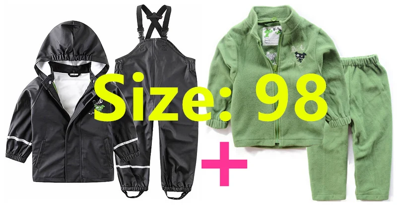 size 98 Прямые продажи; Детский непромокаемый костюм из ацетата и Лыжная одежда; съемный внутри; искусственная кожа; можно носить отдельно - Цвет: size 98