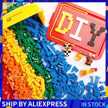 

1000/500 PCS Building Blocks Set Creator City DIY Creative Kids Toys Educational Bulk Bricks Small Blocks