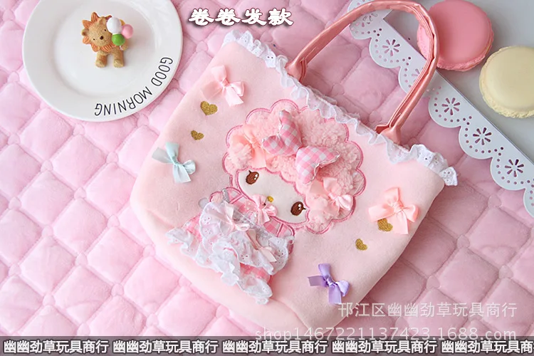 Мультяшная маленькая сумка для переноски, плюшевая сумка Bento Box, косметичка, Totoro, My Melody da er gou, хлеб, Супермен, Детская сумочка