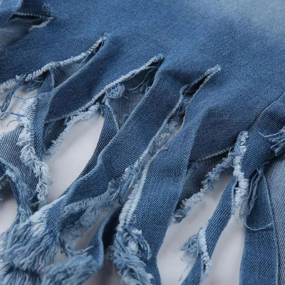 Женские модные джинсы короткие джинсовые женские карманы мыть деним кисточкой горячие брюки с кисточками рваные джинсы летние джинсы Большие размеры