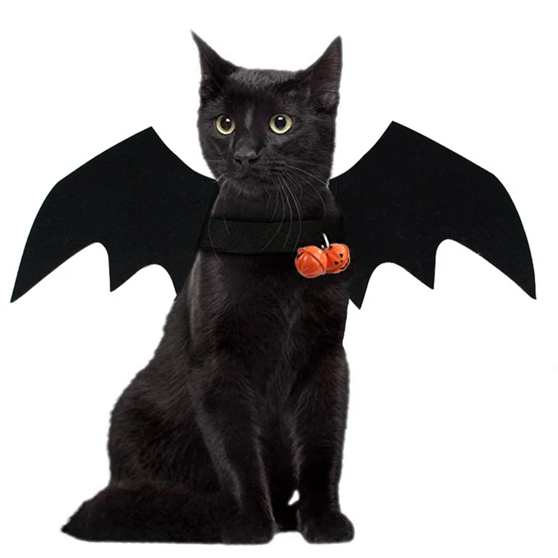 

Halloween Pet Bat Wings Black Cool Cat Black Bat Cosplay Wing New Design Felt Fabric Pets Dress Up Ornament