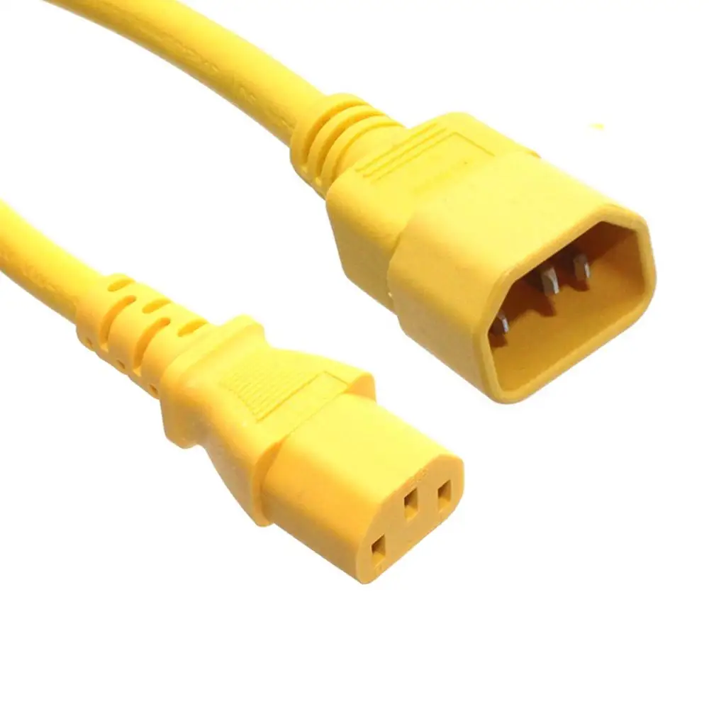 Удлинительный кабель IEC320 C14 к C13 PDU с 15 А 250 в Папа-мама 14AWG 1 м/1 8 м желтый |