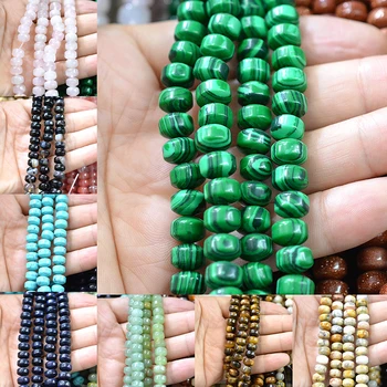 

FLTMRH 7mmx9mm Smooth Spacer Bead Natural Flat Round Gem Jad e Spacer Bead Fit Necklace DIY For Jewelry Making 55pcs