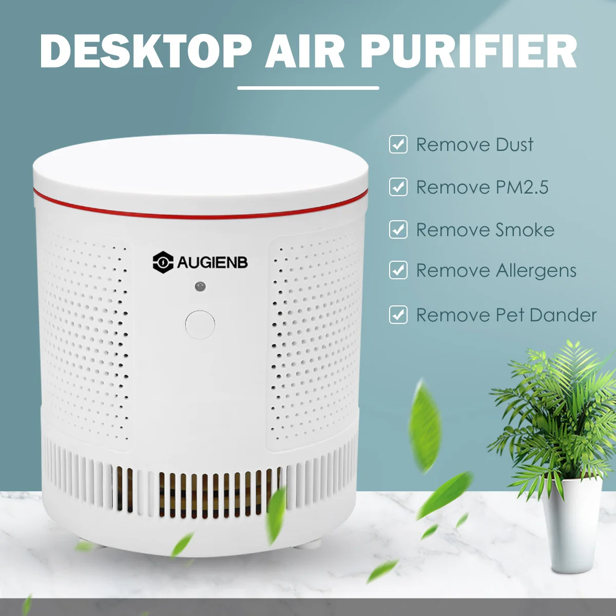 AUGIENB Настольный очиститель Lionizer Ture Hepa фильтр формальдегида PM2.5 плесень запах дыма аллергии очиститель бесшумный