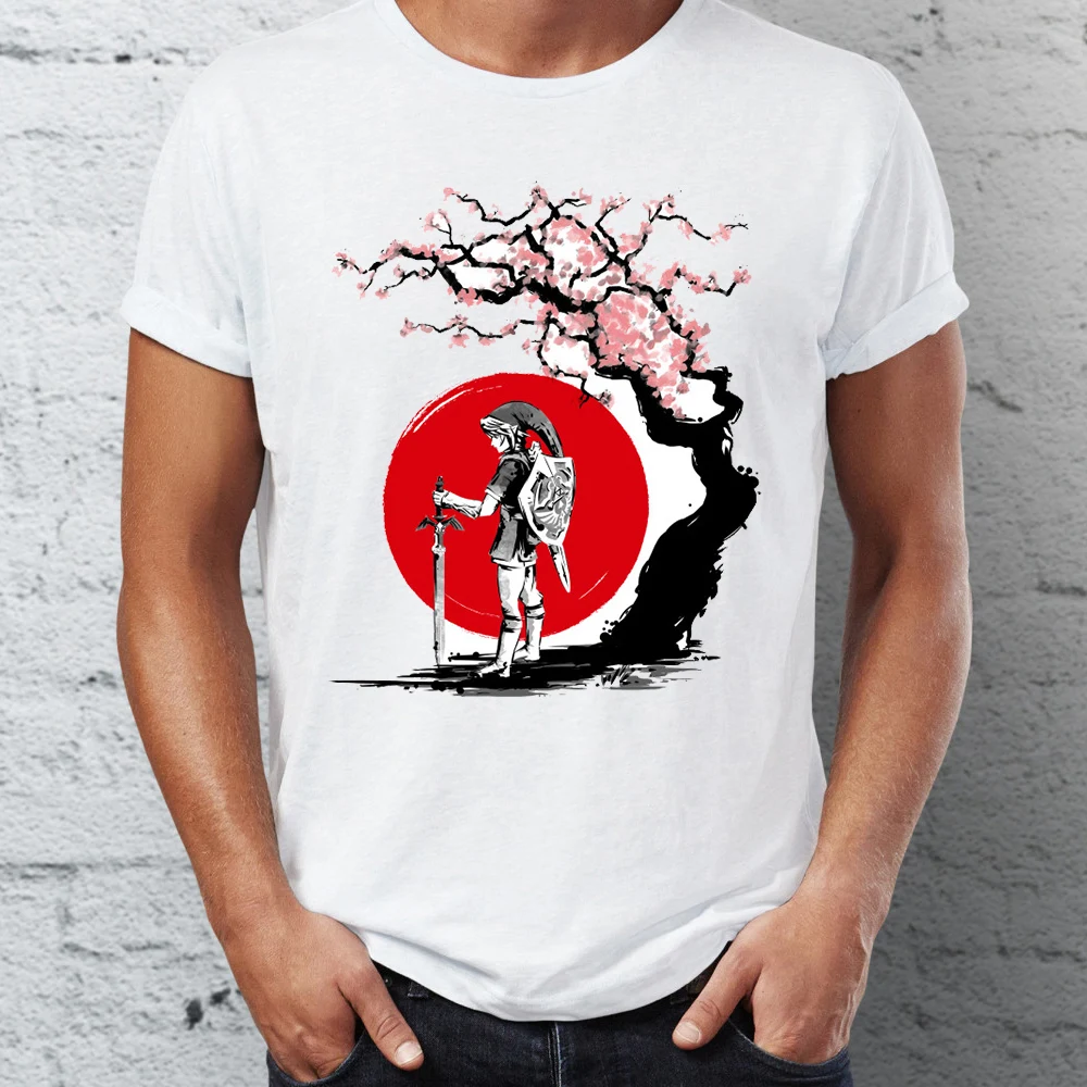 

Hip Hop Men T-shirts Link the Original Hero Under the Sun Zelda Breath of the Wild Street Guys Tees Swag 100% Cotton Camiseta