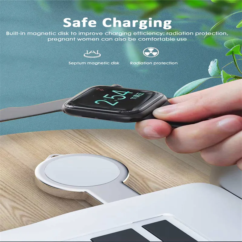Портативный мини Беспроводной Зарядное устройство USB Зарядное устройство для наручных часов Apple Watch 4/3/2/1 серии USB с магнитными разъемами для Беспроводной Зарядное устройство для наручных часов Apple Watch, Зарядное устройство