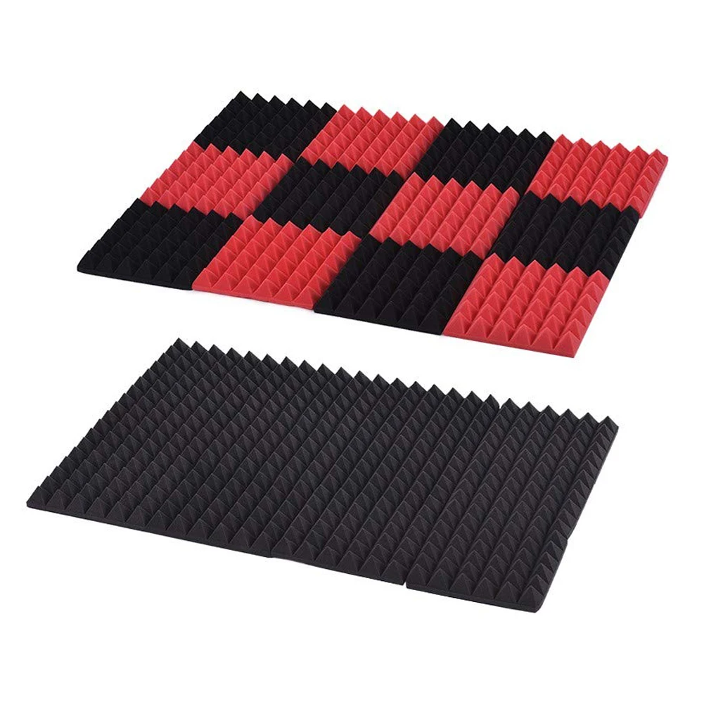 

12Pcs Soundproofing Foam Acoustic Foam Sound Treatment Studio Room Absorption Tiles Polyurethane foam 30*30*5CM