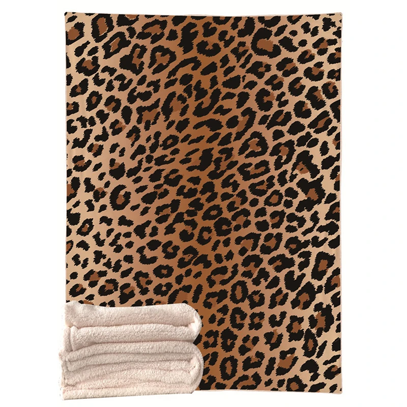 Леопардовое одеяло для дивана кровать мягкий плюшевый ворсистый флис одеяло s взрослые дети дома путешествия теплая накладка одеяло - Цвет: Model 4