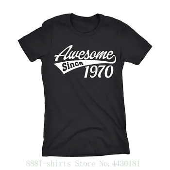 

Women's Tee Awesome Since 1970 - 48th Birthday Gift - Ladies T Shirt 2018 Brand Clothing Harajuku T-shirt