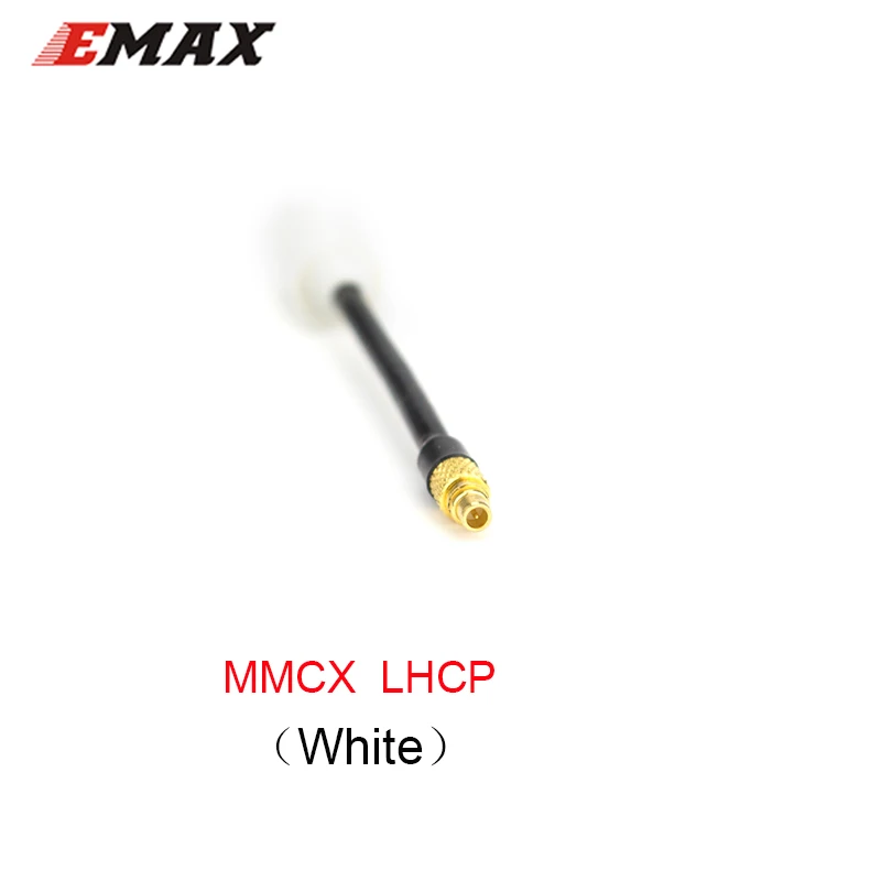 Emax Nano антенна 5,8G Трансмиссия RHCP LHCP 50 мм SMA MMCX угол прямой для RC FPV гоночный Дрон комплект аксессуары - Цвет: LHCP MMCX