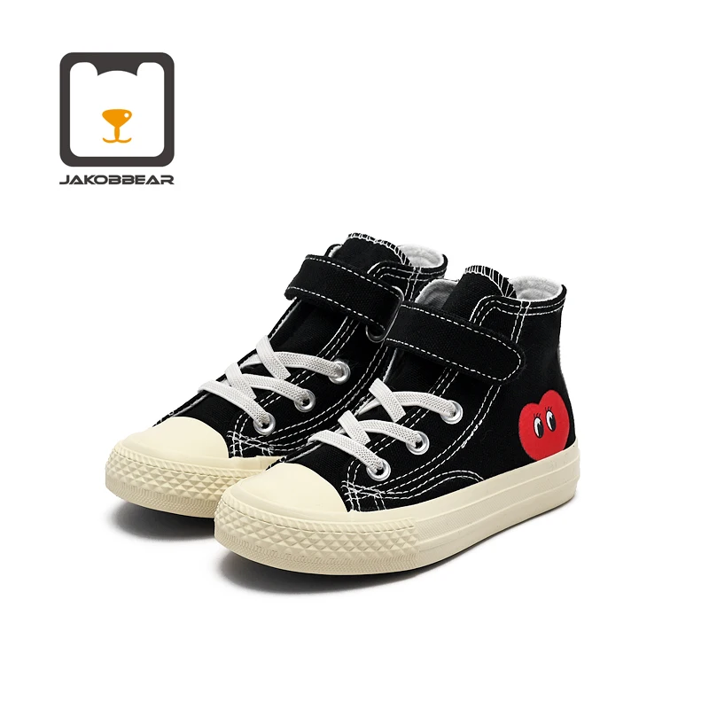 JAKOBBEAR Kids Canvas Shoes for Girls Boys Children Sneakers Lovely HeartShaped | Детская одежда и обувь