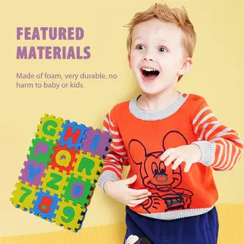

New 36Pcs Colorful Puzzle Kid Educational Toy Alphabet A-Z Letters Numeral Foam Play Mat Self-Assemble Baby Crawling Pad