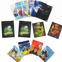 

100pcs 7x9cm Resealable Waterproof Reflective Ziplock Bag Wholesale Promotional Bag Candy Bean Food Storage Bag Mylar Cartoo Bag