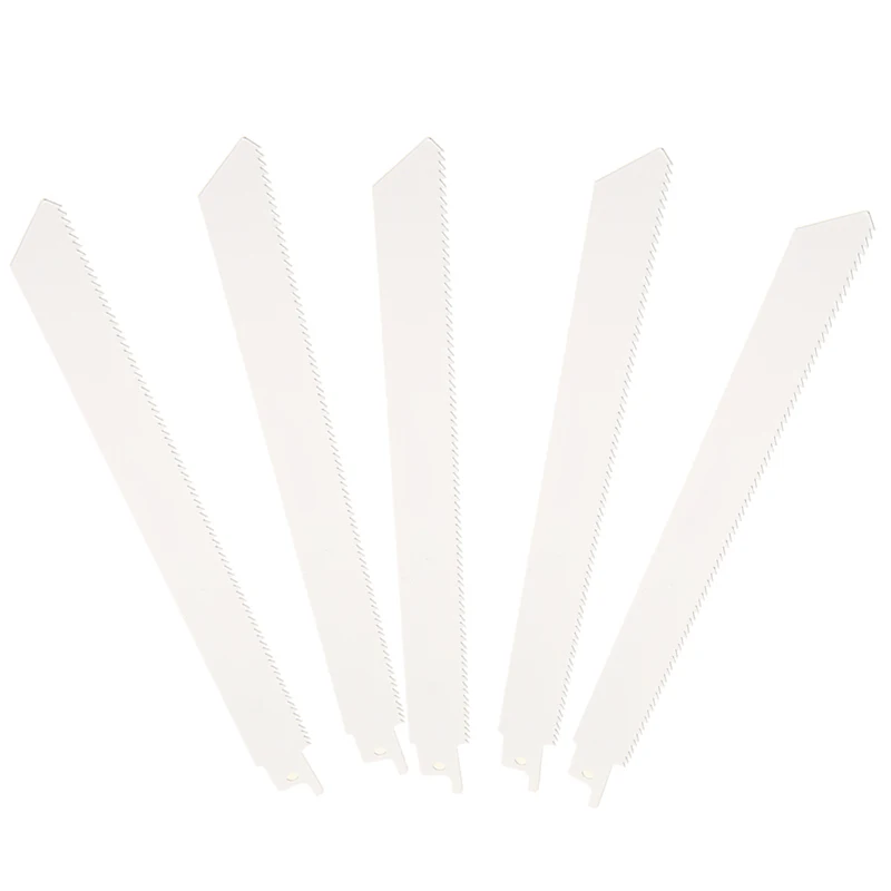 5Pcs Saw Blades Wood Cutting Tools S1122 Reciprocating Saw Blades Metal Flexible Saw Blades 10tpi For BOSCH 225mmx19mmx0.9mm