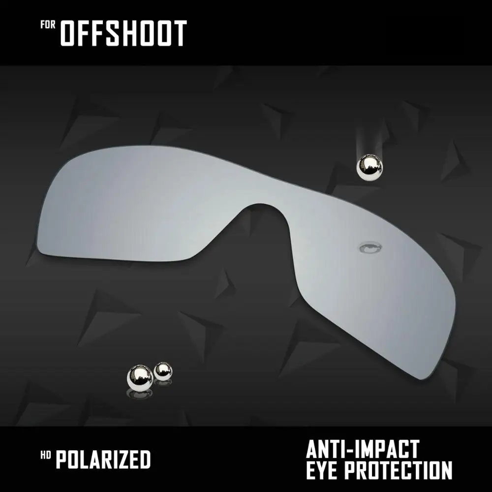 OOWLIT 3 Pieces Polarized Sunglasses Replacement Lenses for Oakley Offshoot-Black& Sliver& Ice Blue