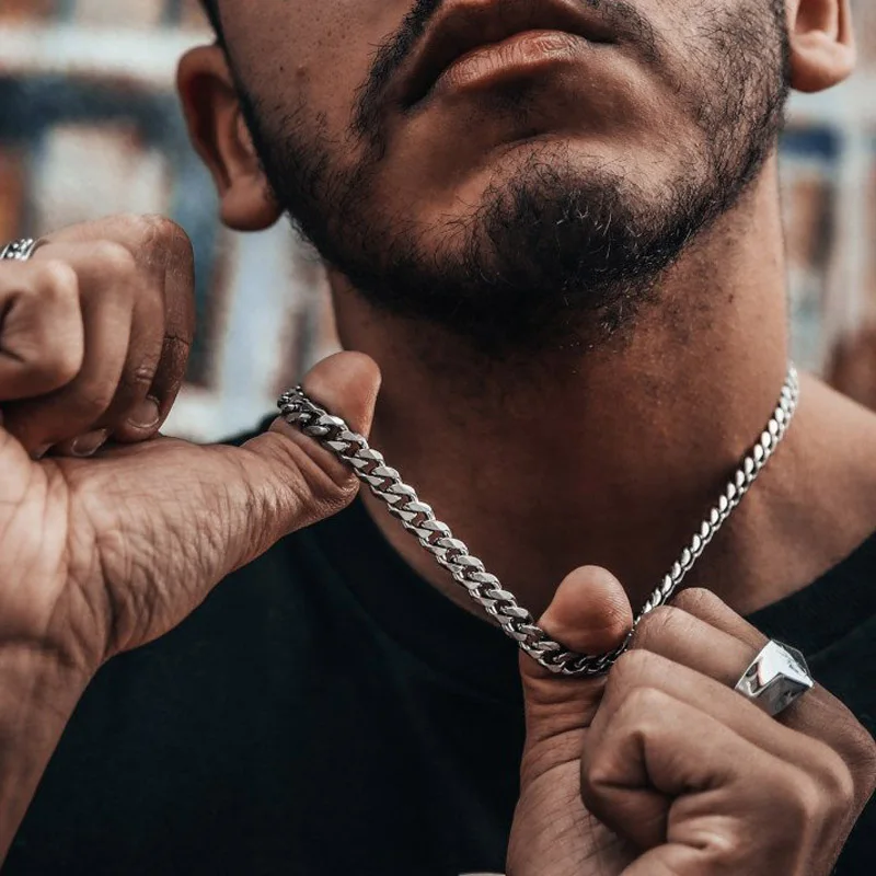 Men Cuban Link Chain Necklace Thick 