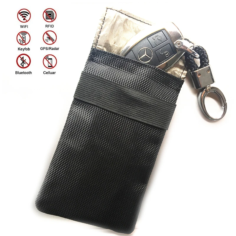 Faraday Single Pocket Car Keys Fob Signal Blocker Bag Credit Card Rfid Signal Shielding Protector Credit Card Key Wallet Bag1072 Key Wallets Aliexpress