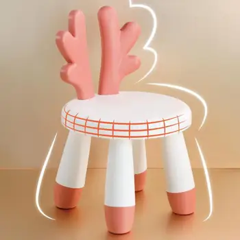 

Children's Bench Backrest Chair Plastic Thickened Kindergarten Children's Cartoon Bench Lovely Anti-skid Home Seat