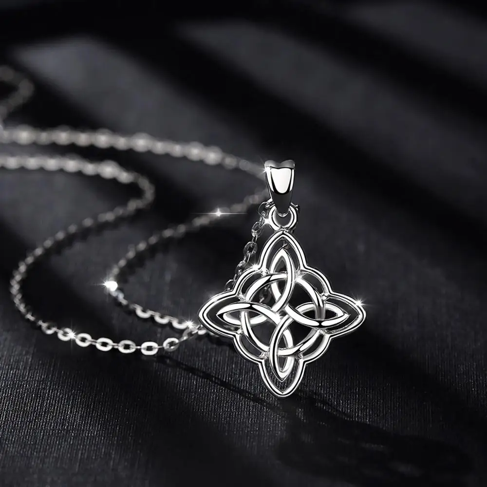 Eudora Sterling Silver Knot Pendant Necklace With Gift Box Women Jewelry