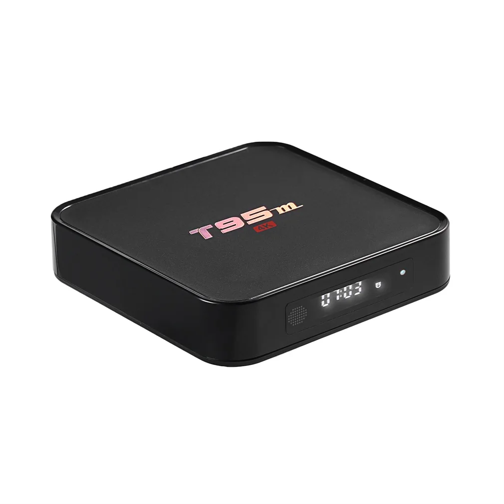 Android tv Box T95M Встроенный 2,4G WiFi Amlogic S905 для Android 6,0 четырехъядерный H.265 4K светодиодный дисплей WiFi плеер 1G 8G черный
