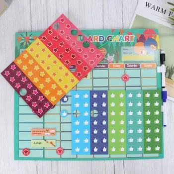 

1 Set/159 Pcs Hanging Kids Educational Magnetic Responsibility Chart Playboard Baby Behavior Record Board Toy