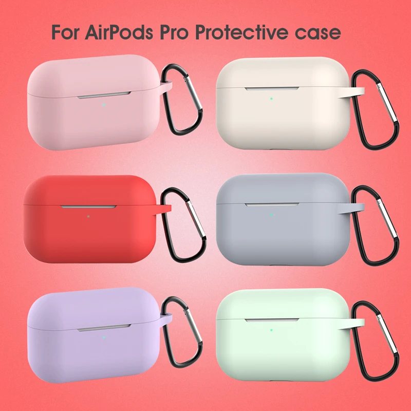 Для AirPods Pro чехол беспроводной футляр для наушников силиконовый тонкий защитный чехол s Для Air Pods Pro Box Coque анти-потеря крюк