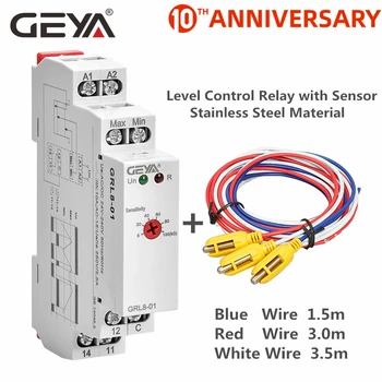 

Free Shipping GEYA GRL8 Water Level Control Relay with Stainless Sensor AC/DC24V-240V Level Control Sensor