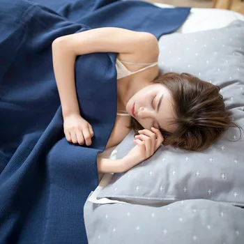 

Cotton Summer Gauze Cheap Blanket Bed Sheet Breathable Kids Baby Comforter Plaid Dropshopping