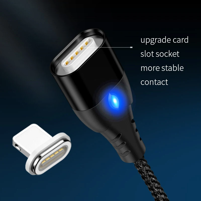 Кабель Micro USB, магнитное зарядное устройство, 1,5 м, для iPhone, samsung, Android, быстрая зарядка, магнитный кабель usb type-C, шнур для мобильного телефона