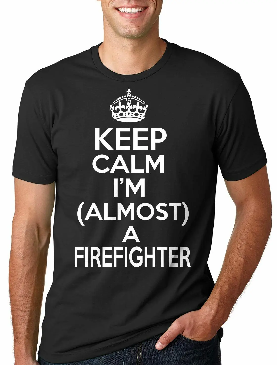 

Firefighter T-shirt Almost a Firefighter Tee Shirt Keep Calm future firefighter
